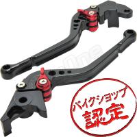 BigOne 可倒 XJR400 FZS600S XJR 400R FZ400 FZ400L XJR400S ディ バージョン ビレット ブレーキ クラッチ レバー 黒/赤 ブラック レッド | ビッグワンYahoo!店