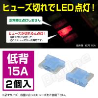 BigOne 切れたら光って知らせる インジケーター 内蔵 2個セット 低背 ASM ヒューズ 15A LED | ビッグワンYahoo!店