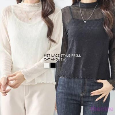 Na+H パワーネットカットソー 無地柄選べるパワーネットハイネックトップス（Tシャツ