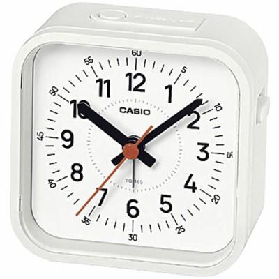 カシオ 置き時計 アナログ 目覚まし時計 おしゃれな ホワイト 白