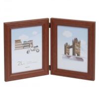 ナカバヤシ　木製ツインフレーム　2L判タテ型　ブラウン　フ-TWSW-301-BR　代引き不可/同梱不可 | お宝イータウン