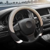 ハンドルカバー ステアリングカバー 本革 カーハンドルカバー レザー 繊維 網 通気 S M サイズ フリーサイズ 兼用 38cm 汎用 車 普通車 軽自動車 Meiko 59bk Meikoヤフー店 通販 Yahoo ショッピング