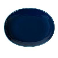 西海陶器 波佐見焼 Common コモン プレート 皿 オーバル ネイビー 直径約19cm 電子レンジ 食洗器対応 17043 | meki5