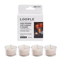 LOOPLE ループル (CLEAR ハイパワーカップキャンドル 4個入 無香料) | meki5