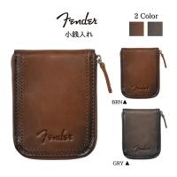 Fender RF 小銭入れ 950-501 ブラウン グレイ おしゃれ 本革 国産レザー カジュアル オシャレ 人気 さいふ サイフ 革小物 コインケース 財布 革財布 | 楽器のことならメリーネット