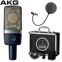 AKG アーカーゲー マイク C214 コンデンサーマイク + メタルポップガードセット ボーカル録音に欠かせないポップガード付 | 福山楽器センターYS店