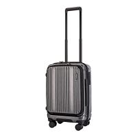 [バーマス] スーツケース Inter City 60520 35L ストッパー付き静音キャスター ダイヤルロック式 3.1kg ブラックヘアライン | メゾフォルテ