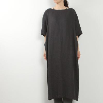 【美品】エヴァムエヴァチュニックワンピース シアーコットンリネン ダークグレー エバムエバ evam eva（ワンピース）｜ワンピース、チュニック