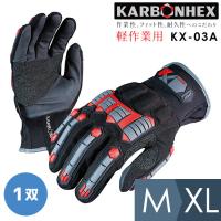 作業手袋 KARBONHEX カーボンヘックス 軽作業用手袋 KX-03A M〜XL | ミドリ安全.com Yahoo!ショッピング店