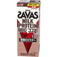 SAVASザバス MILK PROTEIN 脂肪0 ココア風味 200ml×24 明治 ミルクプロテイン | みはるショップ