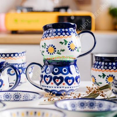 ポーリッシュポタリー　マグカップ　皿　セット ポーリッシュポタリー マグカップ 皿 セット