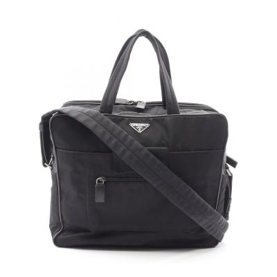 プラダ テスートナイロン ビジネスバッグ ハンドバッグ ブリーフケース ブラック 美品】PRADA プラダ ビジネスバッグ ブリーフケース ナイロン