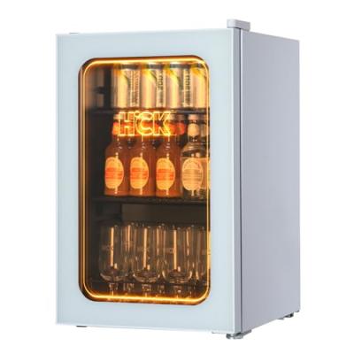 【新品・未開封】HCK 冷蔵庫 ミニ ガラスドア 61L HCK 冷蔵庫 ミニ ガラスドア 61L レトロな灯り 冷温庫 -5℃?22