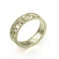  14Kグリーンゴールド フラット 幅4mm 厚み2mm マイレリーフ ノーエッジ リング GF4B-E20