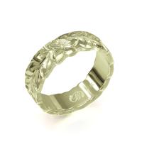  14Kグリーンゴールド フラット 幅6mm 厚み1.5mm マイレリーフ カットアウト リング GF6B-A15