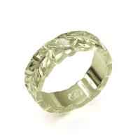  14Kグリーンゴールド フラット 幅6mm 厚み2mm マイレリーフ カットアウト リング GF6B-A20