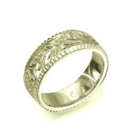  14Kグリーンゴールド フラット 幅6mm 厚み1.5mm マイレ＆カレイキニ コインエッジ リング GF6C-D15