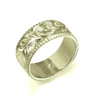  14Kグリーンゴールド フラット 幅8mm 厚み1.2mm マイレ＆カレイキニ コインエッジ リング GF8C-D