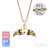ハワイアンジュエリー ホエールテール ネックレス カットあずきチェーン太さ0.9mm CG-GP114-CH123