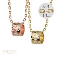 ハワイアンジュエリー ペアネックレス K14カットあずきチェーン太さ1.4mm CG-GP127P-CH1020