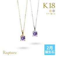  K18ゴールド 2月誕生石 アメシスト ネックレス CG-RSP-29051-2