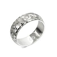  シルバー925 バレル 幅6mm 厚み1.5mm マイレリーフ ダイヤモンドカット リング SB6B-C15