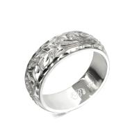  シルバー925 バレル 幅6mm 厚み2mm マイレ＆カレイキニ ダイヤモンドカット リング SB6C-C20
