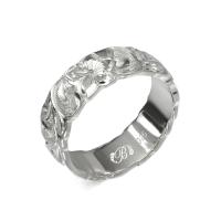  シルバー925 バレル 幅6mm 厚み1.5mm カレイキニ カットアウト リング SB6E-A15