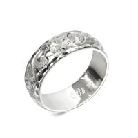  シルバー925 バレル 幅6mm 厚み1.5mm カレイキニ ダイヤモンドカット リング SB6E-C15