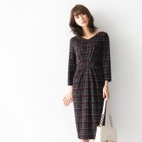 タイトワンピース プレシャスドット ベージュ ブラック ジャージー 30代 40代 オフィス ワンピース フォーマル 二次会 エレガント タイト 膝丈 ひざ丈 Op109 0001 Mimigrant 通販 Yahoo ショッピング