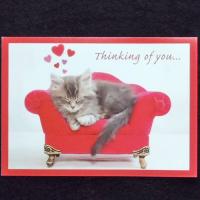 猫のバレンタインカード　ソファの猫 :RSV-001420:猫雑貨MIMIKOBO - 通販 - Yahoo!ショッピング