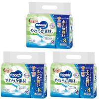 ムーニー おしりふき やわらか素材 詰め替え用 76枚×8個 ×3個セット | ミナカラドラッグ 1号店