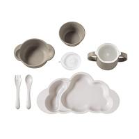 [10mois(ディモワ)]mamamanma(マママンマ)grandeセット トープ 22251006 ブラウン×ホワイト | ミナモSTORE