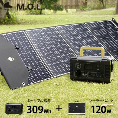 MOLソーラーパネル M.O.L ポータブル電源 MOL-P730＋ソーラーパネル MOL-S60A