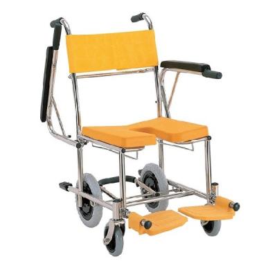 カワムラサイクル 入浴用車椅子、シャワーキャリー（色：イエロー系