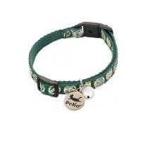 2980円以上で注文可能  ペティオ 首輪 猫小町カラー 猫模様 グリーン 1本入 (W55990) (1個) | みんなのお薬MAX(みんなのお薬)