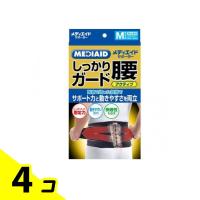 MEDIAID(メディエイド) サポーター しっかりガード 腰 アクティブ ブラック 1枚 (Mサイズ) 4個セット | みんなのお薬バリュープライス