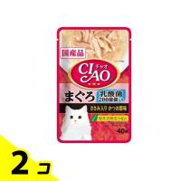 いなば CIAO(チャオ) パウチ 乳酸菌入り まぐろ ささみ入りかつお節味 40g 2個セット | みんなのお薬バリュープライス