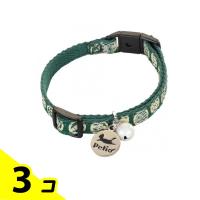 ペティオ 首輪 猫小町カラー 猫模様 グリーン 1本入 (W55990) 3個セット | みんなのお薬バリュープライス(みんなのお薬)