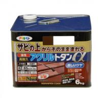 アサヒペン　屋根用塗料　油性高耐久アクリルトタン用α　6kg　こげ茶 | Mインテリア