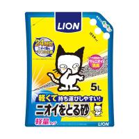 ds-（まとめ） ライオン ニオイをとる砂 軽量タイプ 5L 1パック 〔×3セット〕 | Mインテリア