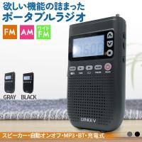 ポケットラジオ ワイドFM FM AM 対応 ポータブルラジオ 2カラー セットあります 音楽プレイヤー MP3 スピーカー ブルートゥース blue