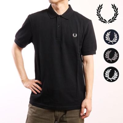 【大きいサイズ 3L】FREDPERRYフレッドペリー半袖ポロシャツメンズ黒×青 FRED PERRY メンズポロシャツ（サイズ（S/M/L）：3L（XXL