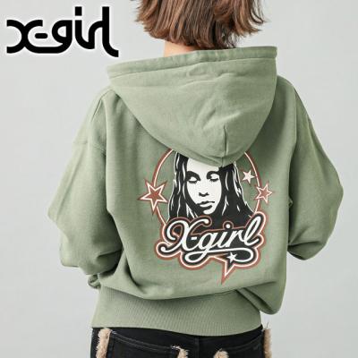 X-girl エックスガール パーカー フーディー スウェット フード X-girl（エックスガール） フェイスアンドスター スウェットフーディー