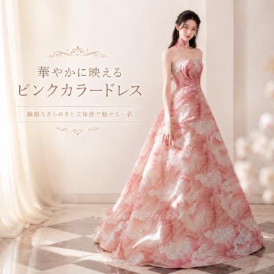 BCBG MAXAZRIA ベアトップチュールドレス 2 ピンク ブラック 水玉 ベア 