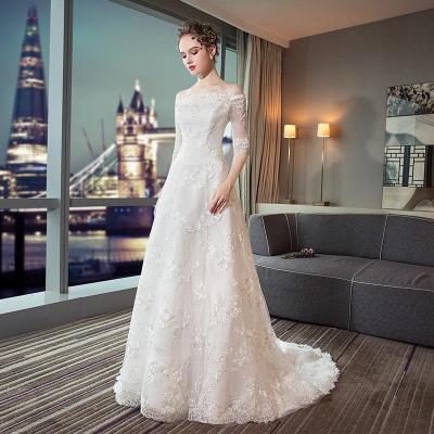 結婚式ウェディングドレス二次会ブライダルワンピースレースパーティー