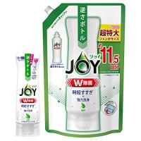 【まとめ買い】 ジョイ W除菌 食器用洗剤 緑茶の香り 逆さボトル 290mL + 詰め替え 超特大ジャンボ 1490mL | mitusawa7