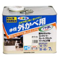 アサヒペン 塗料 ペンキ 水性外カベ用 7L ホワイト 水性 外壁 艶消し 防カビ 防藻 日本製 | みうハウス