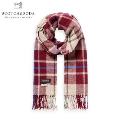 新品）SCOTCH&SODA　スコッチアンドソーダ　マフラー　グレー 最高の品質 新品）SCOTCH&SODA スコッチアンドソーダ マフラー