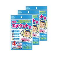 セイワSEIWA 車内常備用品 携帯エチケット袋 4枚入×3個セット IMP155 持ち帰り袋付き 800cc 旅行用 緊急用 災害 船酔い 車酔い 嘔吐 ゲロ 長距離ド | miyanojin12